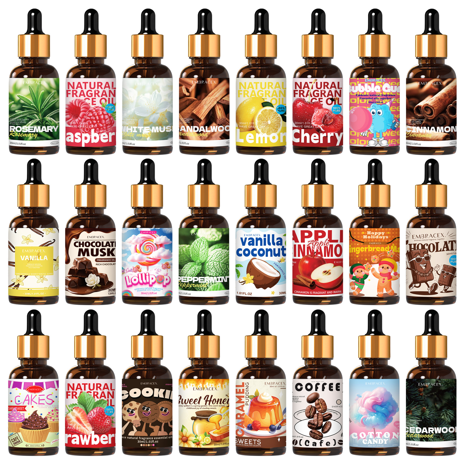 Candle Making Essential Oil - 36 Type 30ml Essential Oil Long