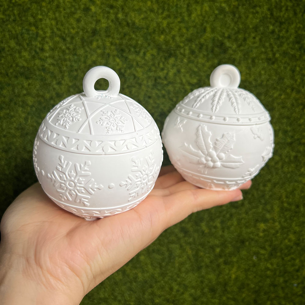 Xmas Candle Making - Christmas Round Ball Candle Jar Silicone