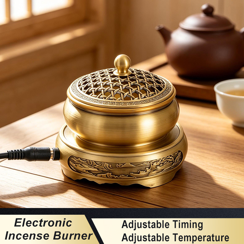 Candle Making Essential Oil - 220V Electronic Incense Burner Brass Essential