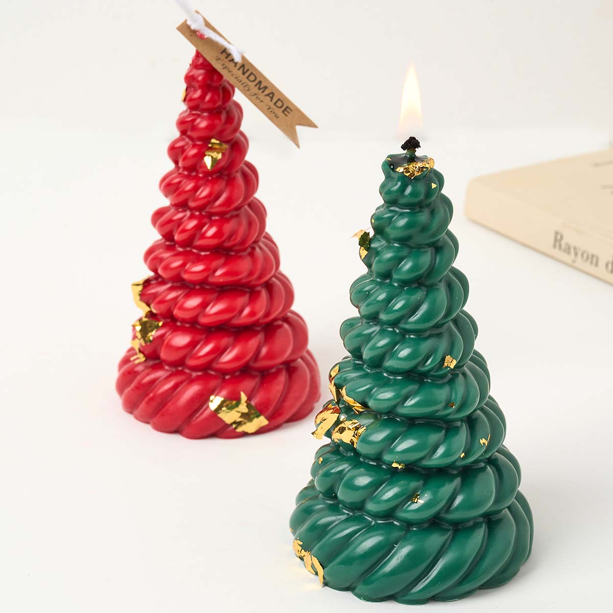 Candle Making Kit Xmas - 3D Hemps Rope Christmas Tree Silicone