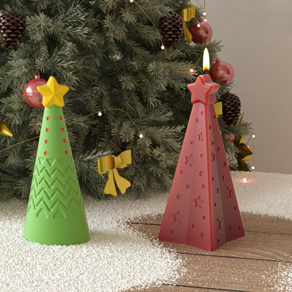 Candle Making Kit Xmas - New Silicone Christmas Cone Candle Mold