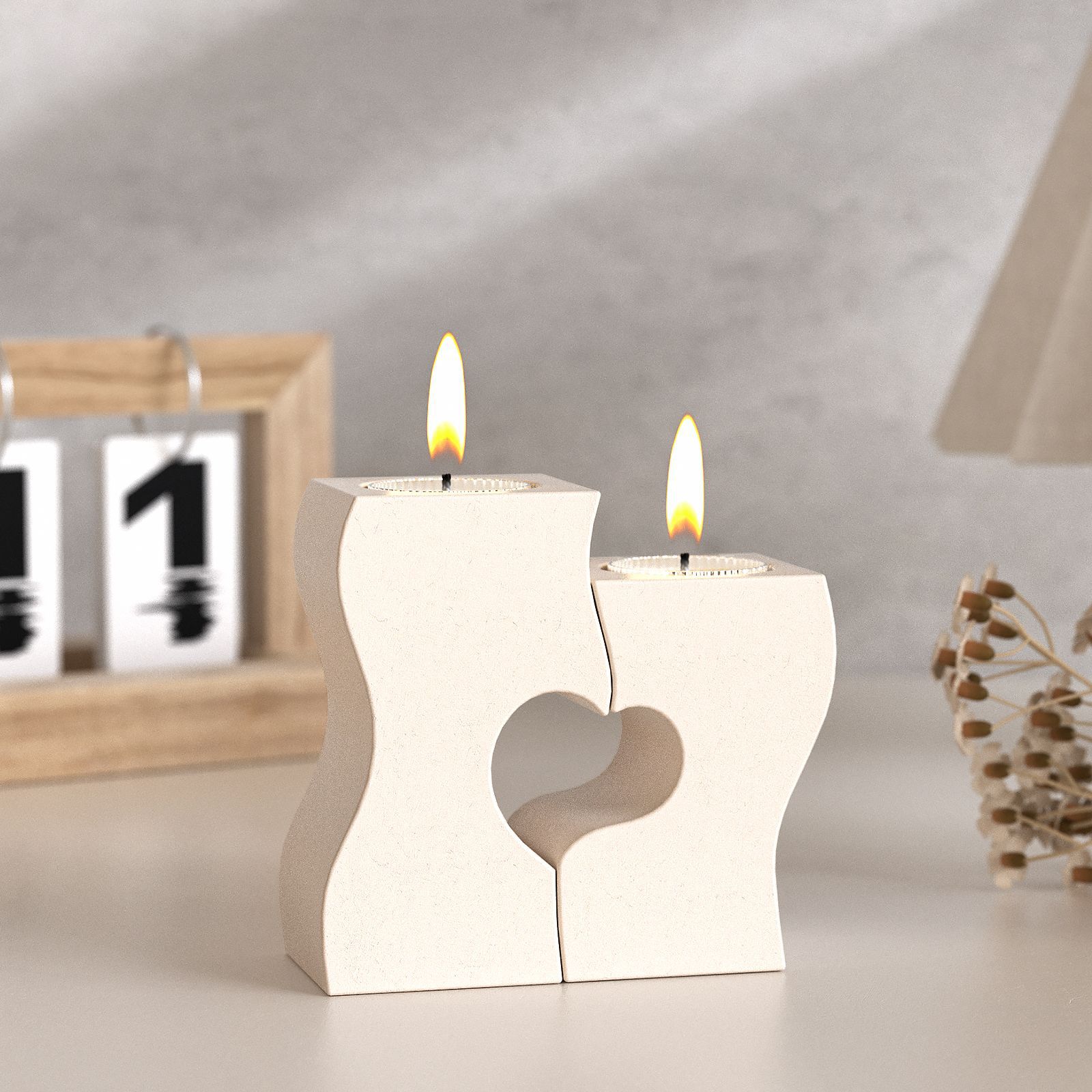 Candle Making Tutorial - S Heart Candlestick Silicone Molds DIY