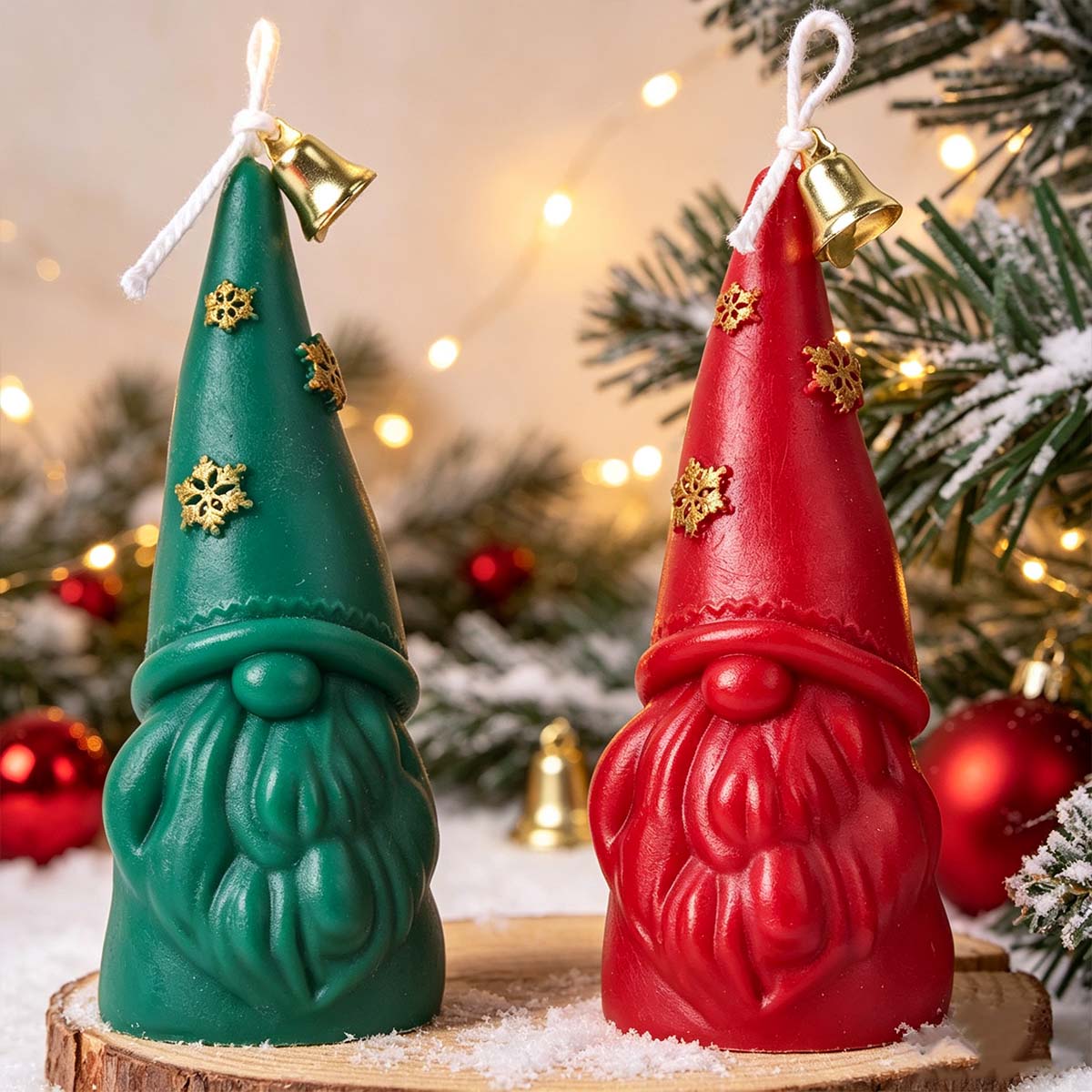 Xmas Candle Making - Christmas Ornament Silicone Candle Mold DIY