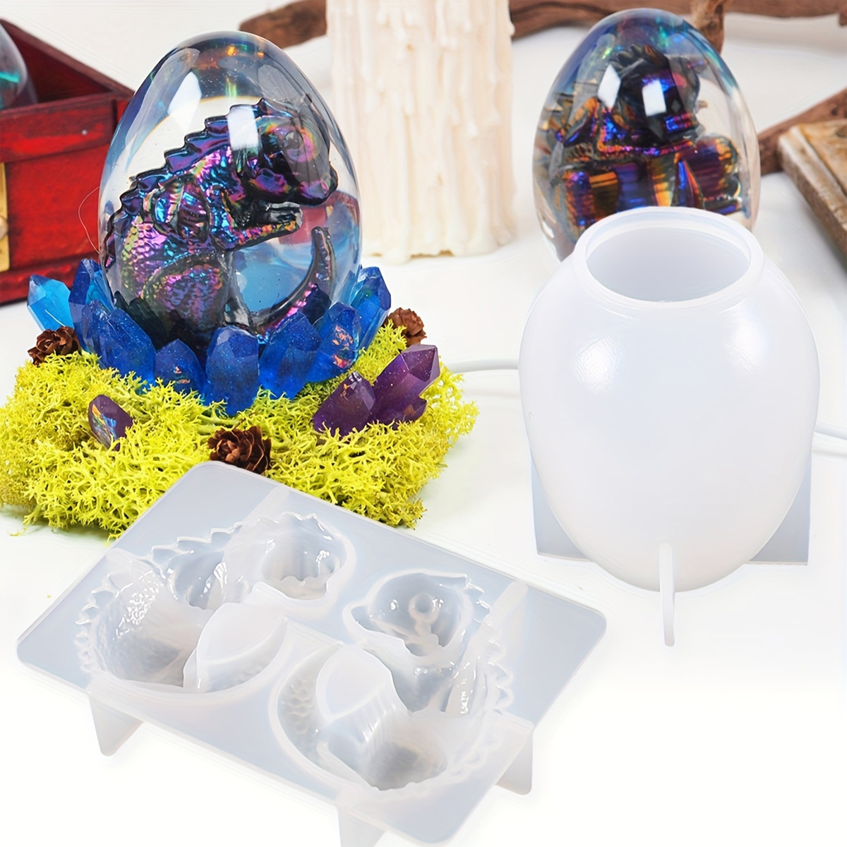 Candle Making Tutorial - Silicone Dragon Egg Molds, 2-Piece Set,