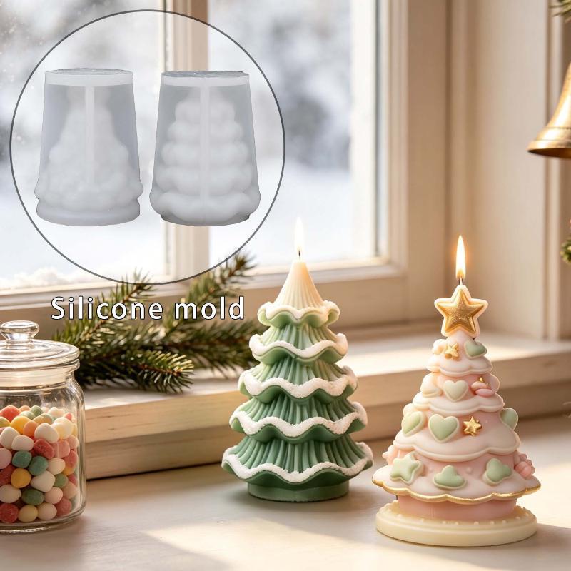 Xmas Candle Making - DIY Christmas Tree Silicone Mold Decoration