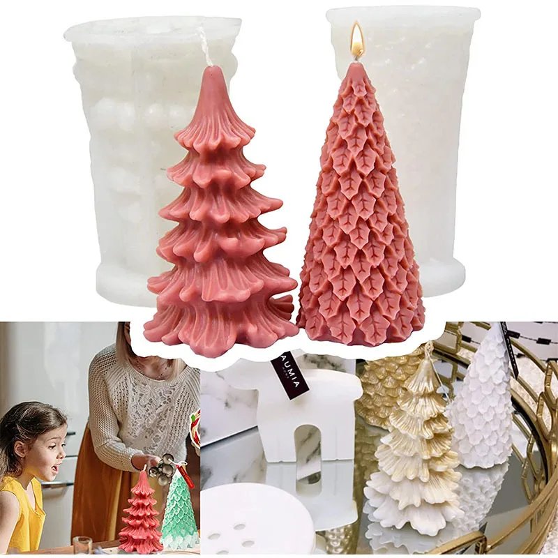 Xmas Candle Making - 3D Tree Shaped Candle Silicone Mold