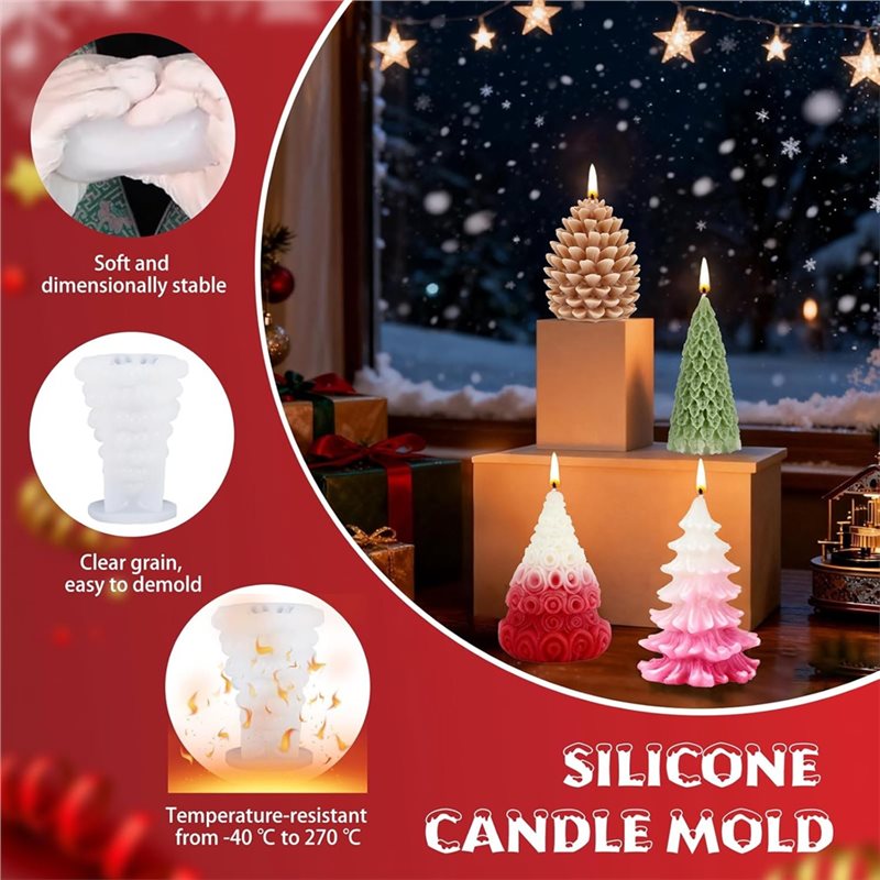 ABZV-Christmas Silicone Molds  - Xmas Candle Making review and price