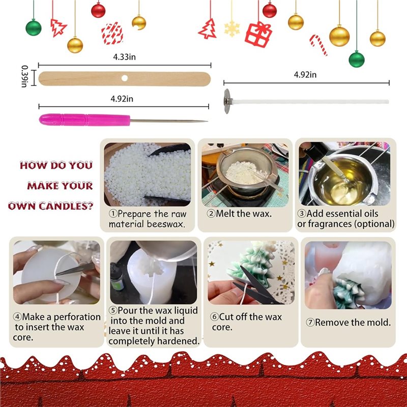 ABZV-Christmas Silicone Molds  - Xmas Candle Making review and price