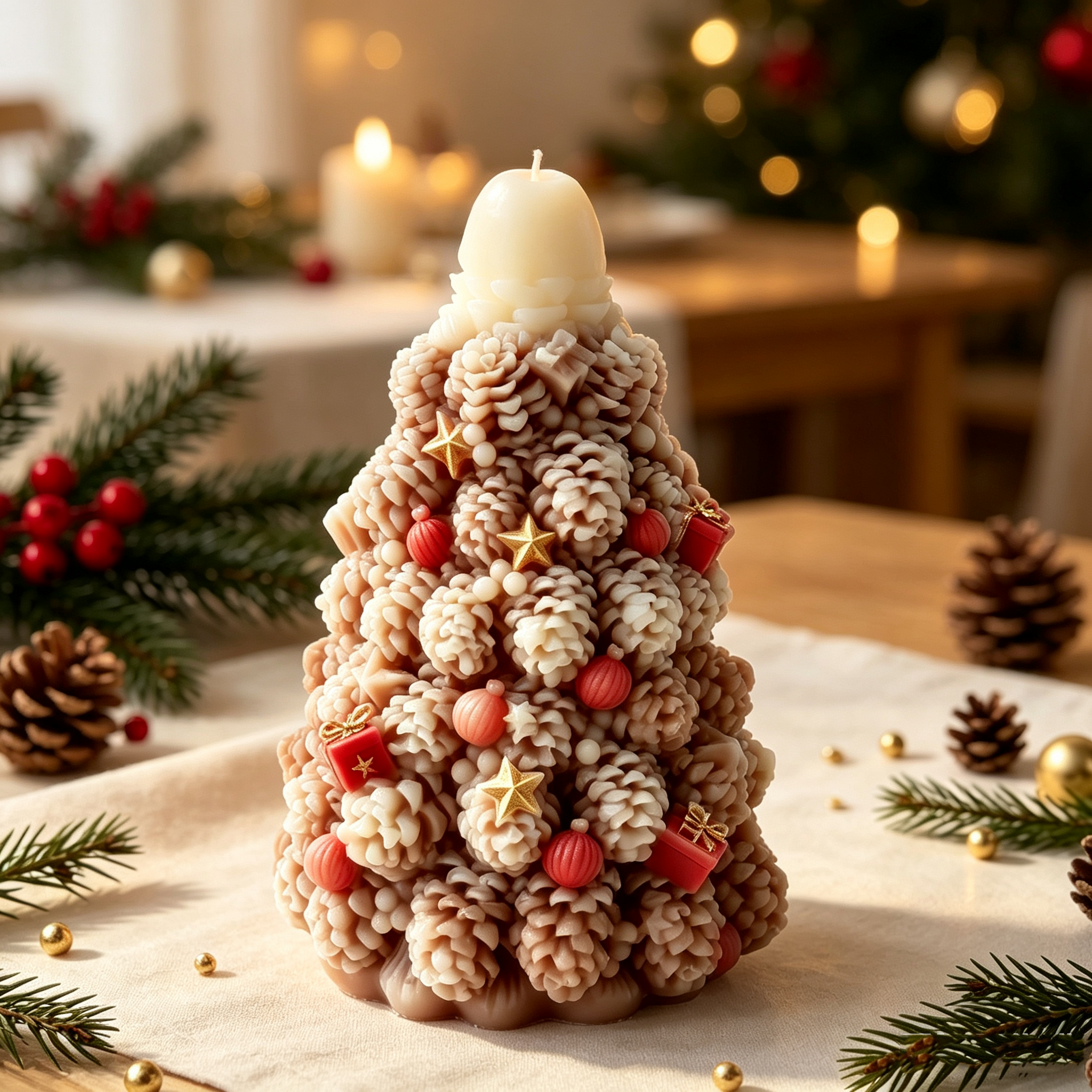 Creative Pinecone Christmas Tr - Xmas Candle Making review and price