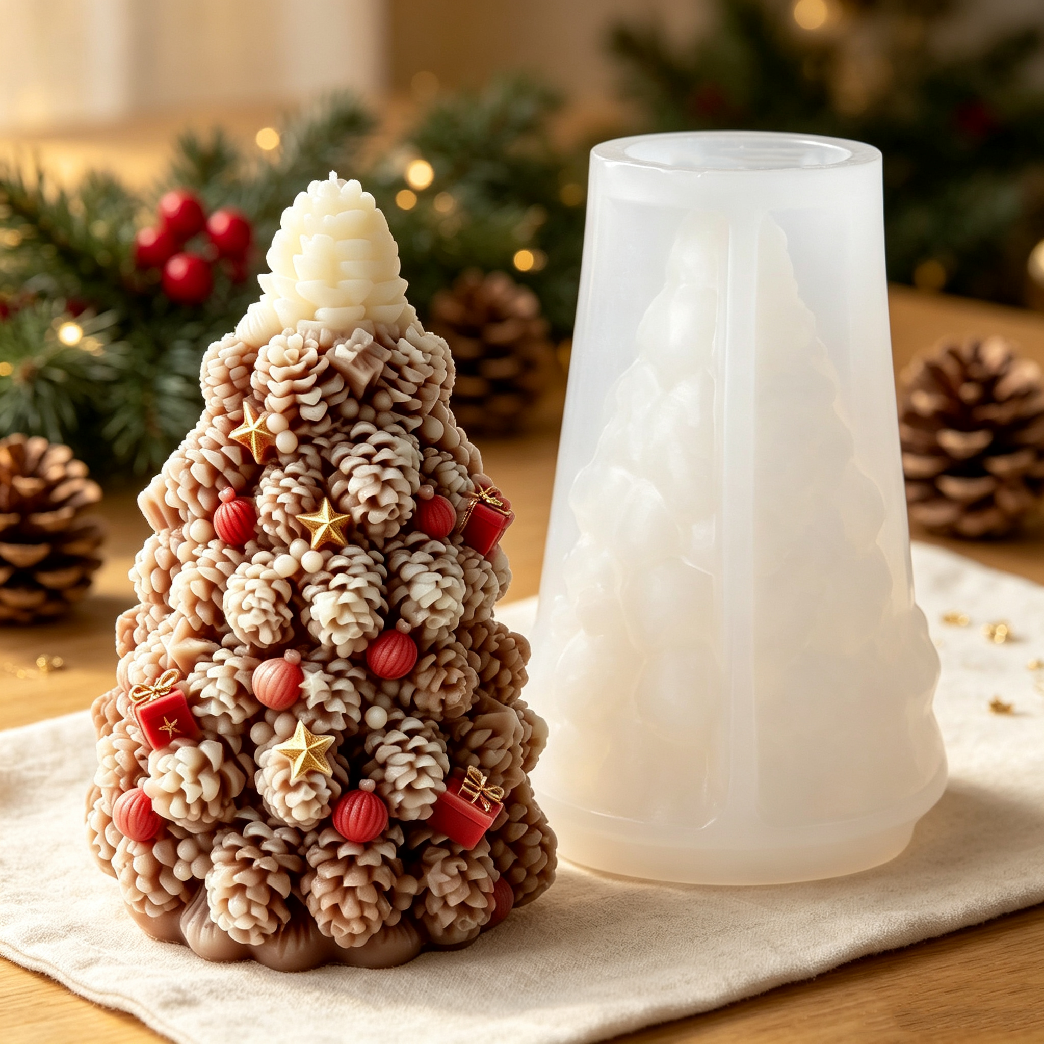 Creative Pinecone Christmas Tr - Xmas Candle Making review and price