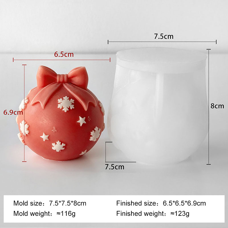 Christmas Ball Bow Tie Silicon - Xmas Candle Making review and price
