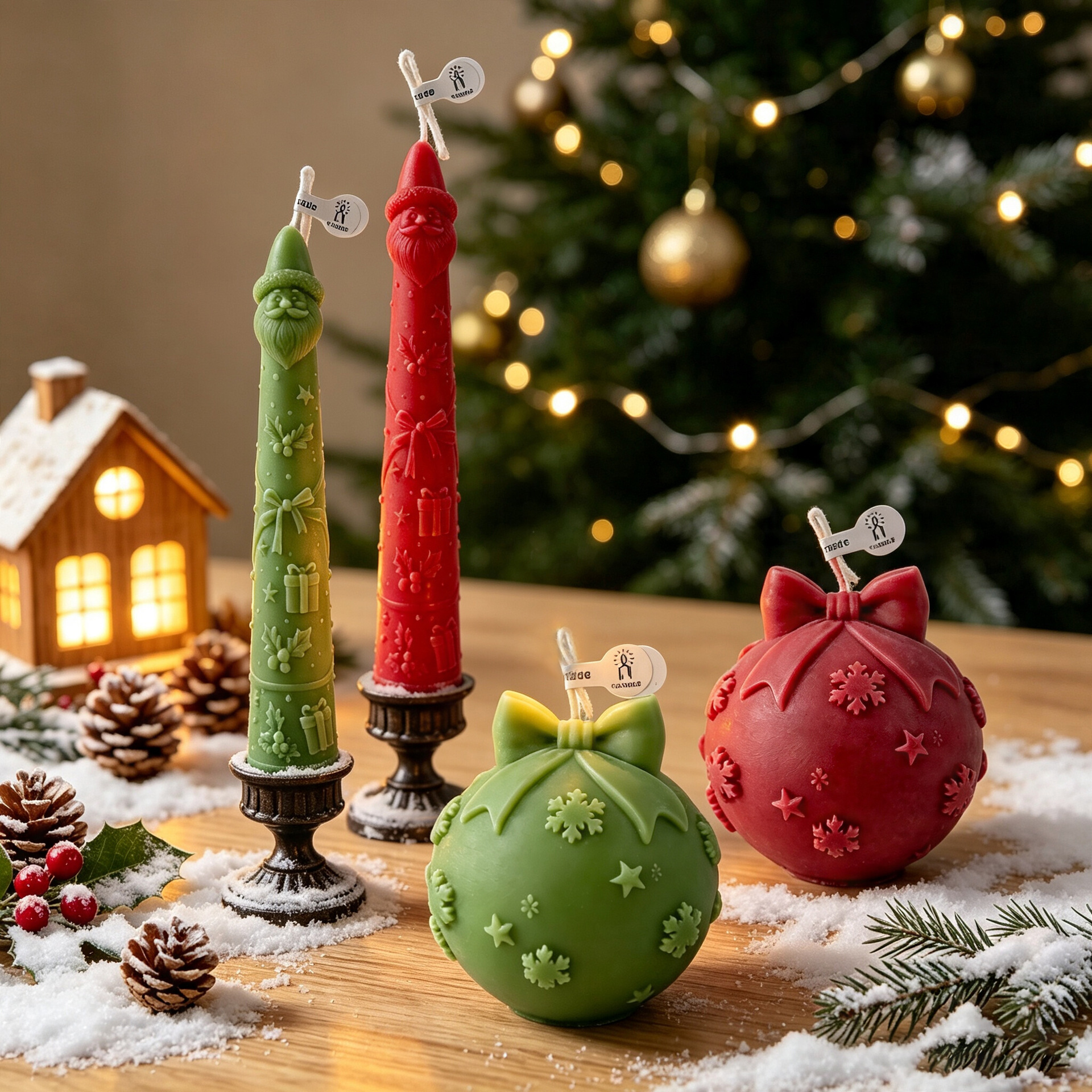 Christmas Ball Bow Tie Silicon - Xmas Candle Making review and price