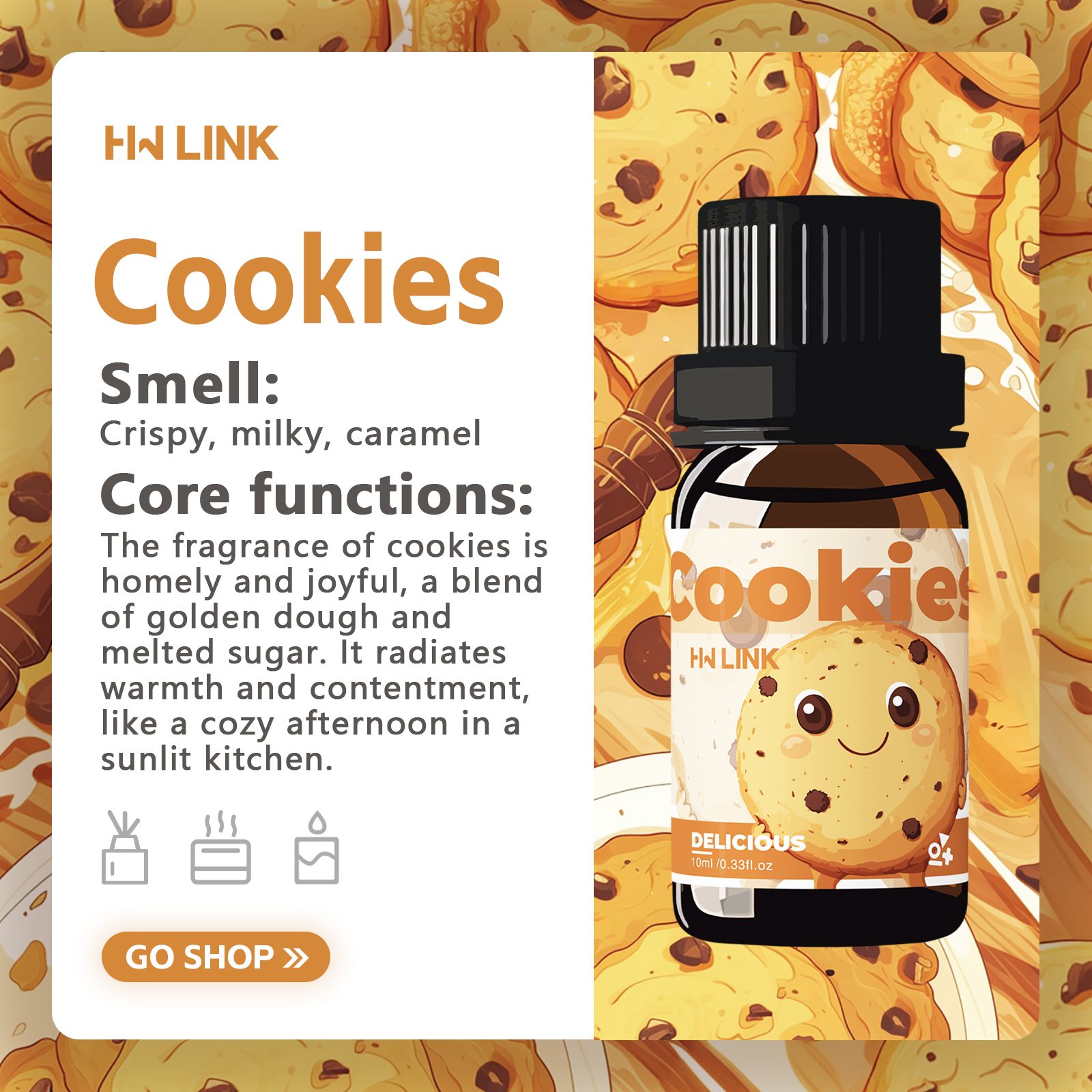10ml Cookies Essential Oils  f - Candle Making Essential Oil review and price