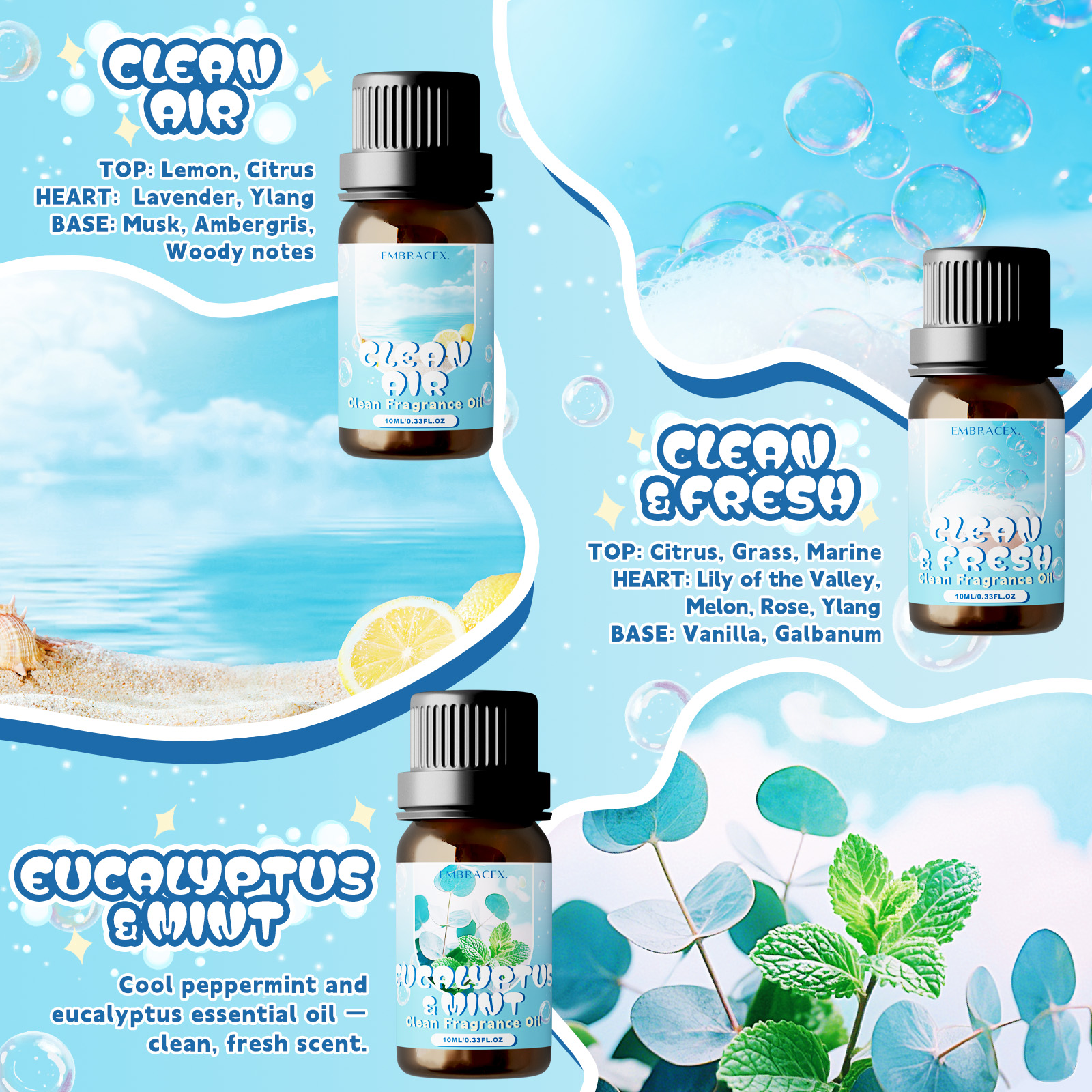 10ml Clean Air Essential Oil L - Candle Making Fragrances review and price