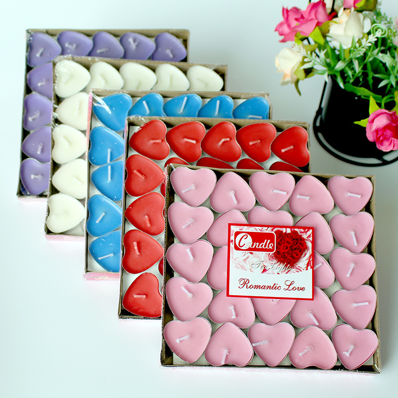 50pcs Heart-shaped Tea Candles - Candle Making Fragrances review and price