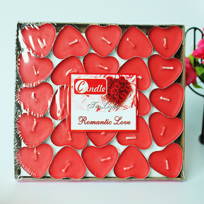 50pcs Heart-shaped Tea Candles - Candle Making Fragrances review and price