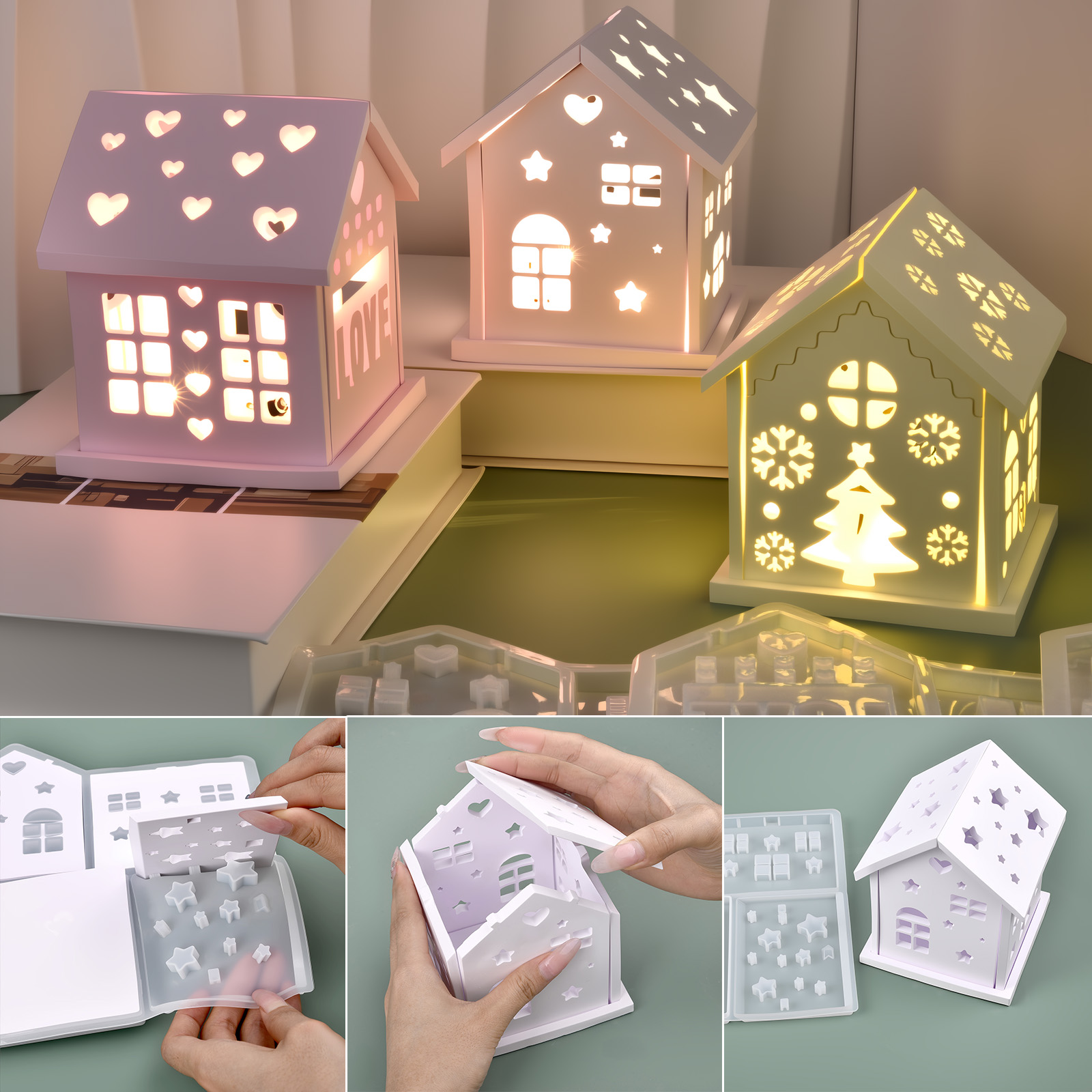 3D House Silicone Mold DIY Chr - Candle Making Tutorial review and price