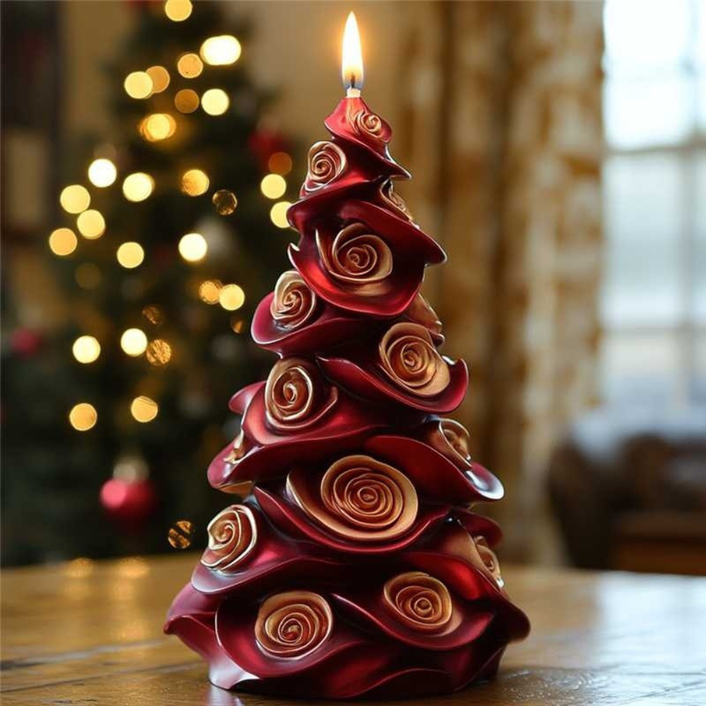 New Rose Christmas Tree Candle - Candle Making Kit Xmas review and price