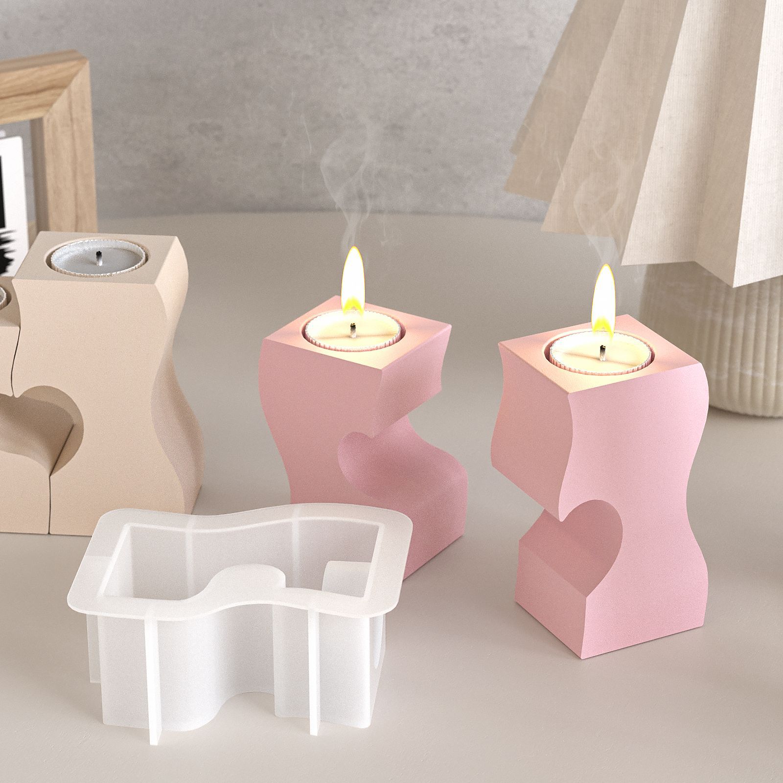 S Heart Candlestick Silicone M - Candle Making Tutorial review and price