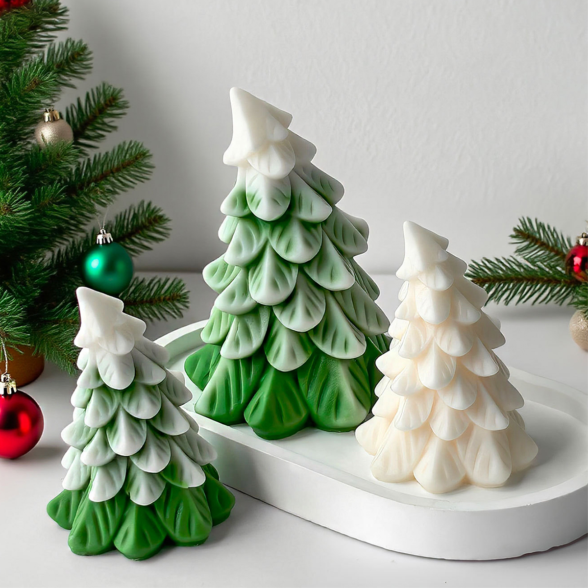 DIY Christmas Tree Silicone Mo - Xmas Candle Making review and price