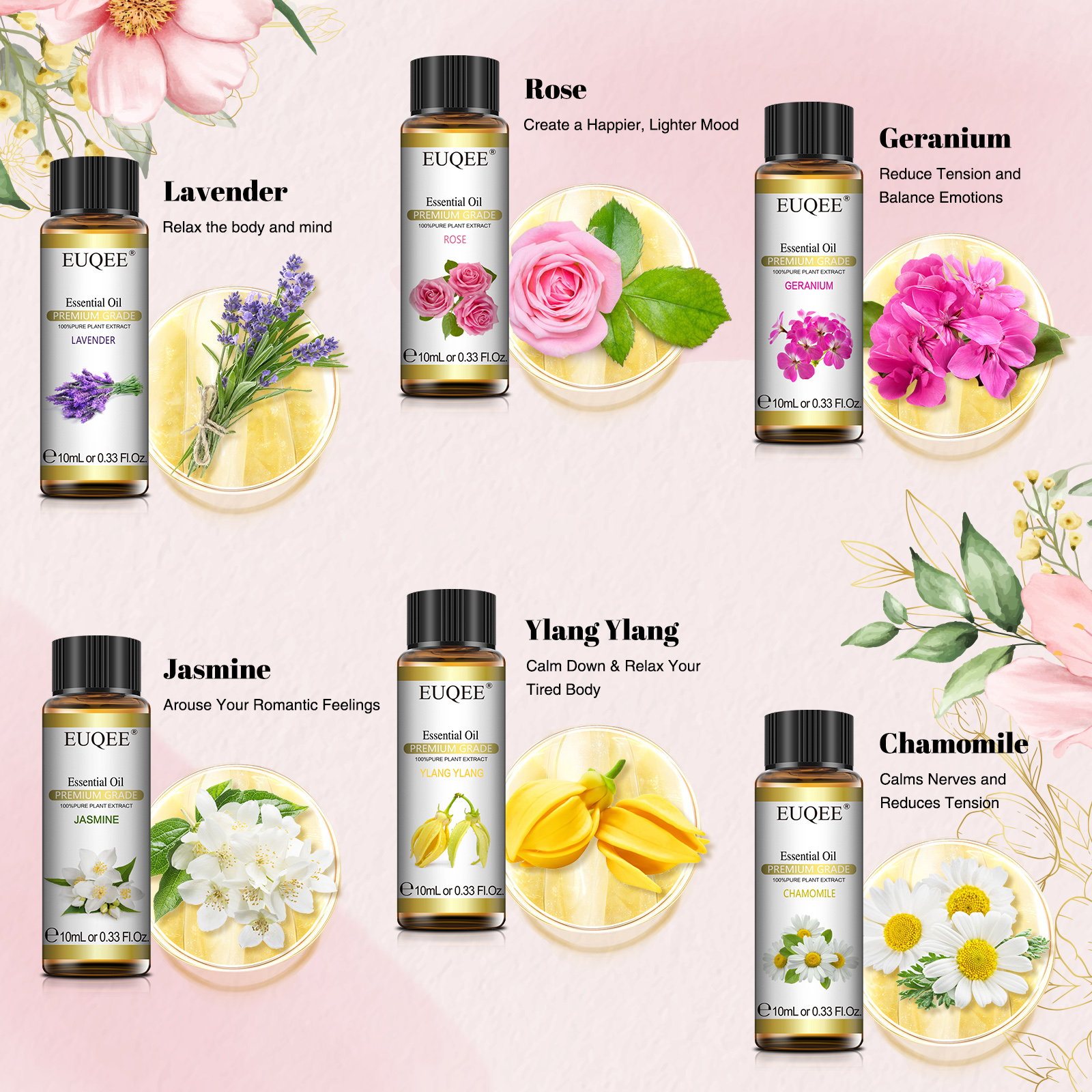 EUQEE 10ml*6pcs Essential Oil  - Candle Making Fragrances review and price