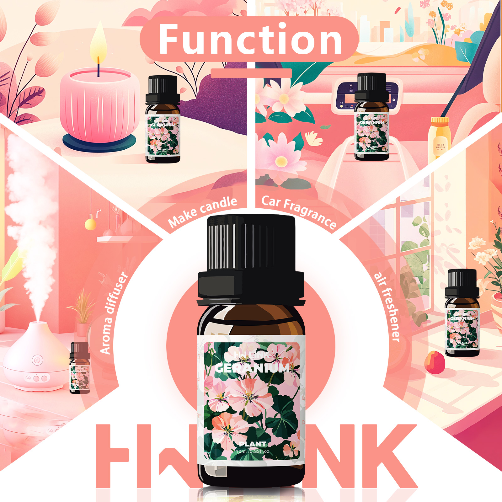 Geranium Essential Oil 10ml 10 - Candle Making Essential Oil review and price