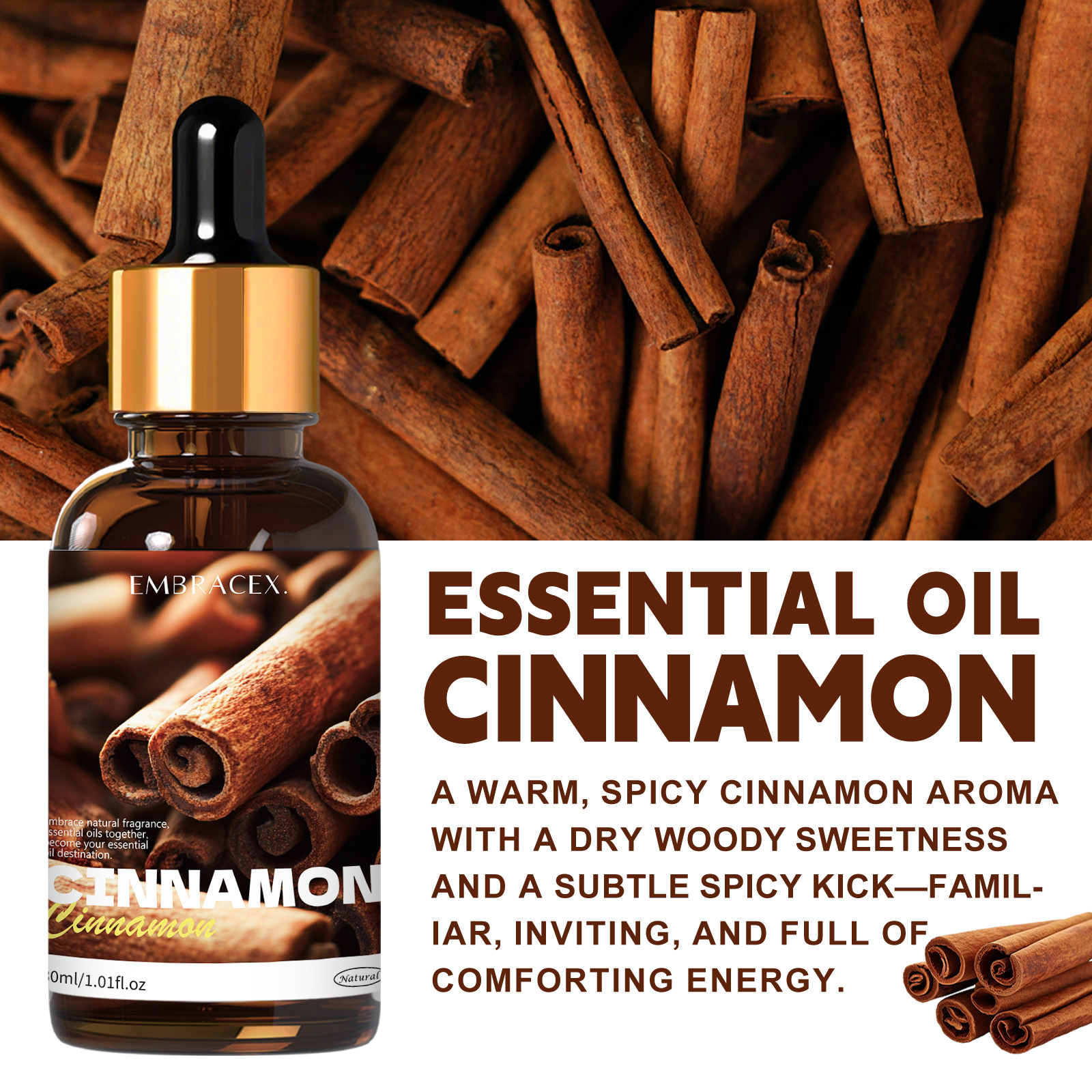 30ml Cinnamon Plant Essential  - Candle Making Essential Oil review and price