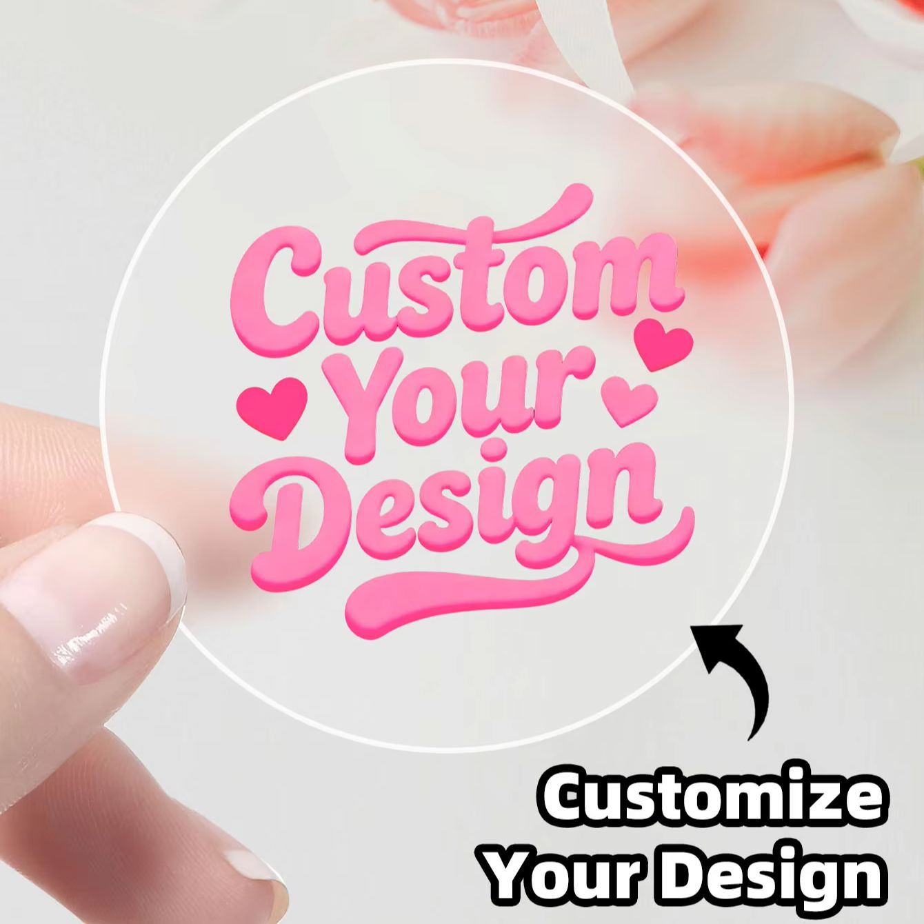 1-90PCS Custom Round Clear Sti - Label Sticker Round review and price