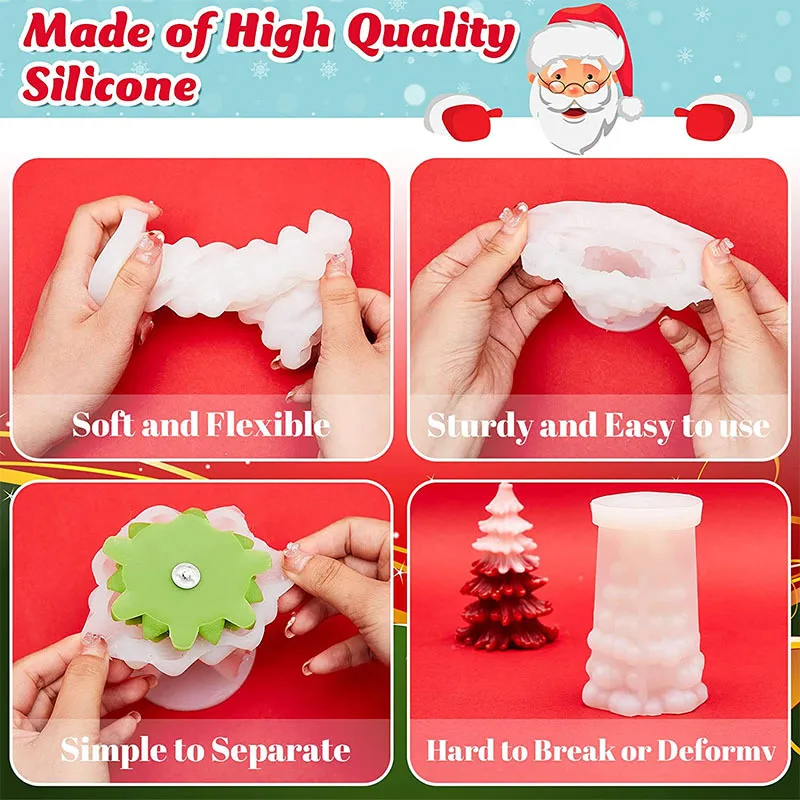 3D Tree Shaped Candle Silicone - Xmas Candle Making review and price