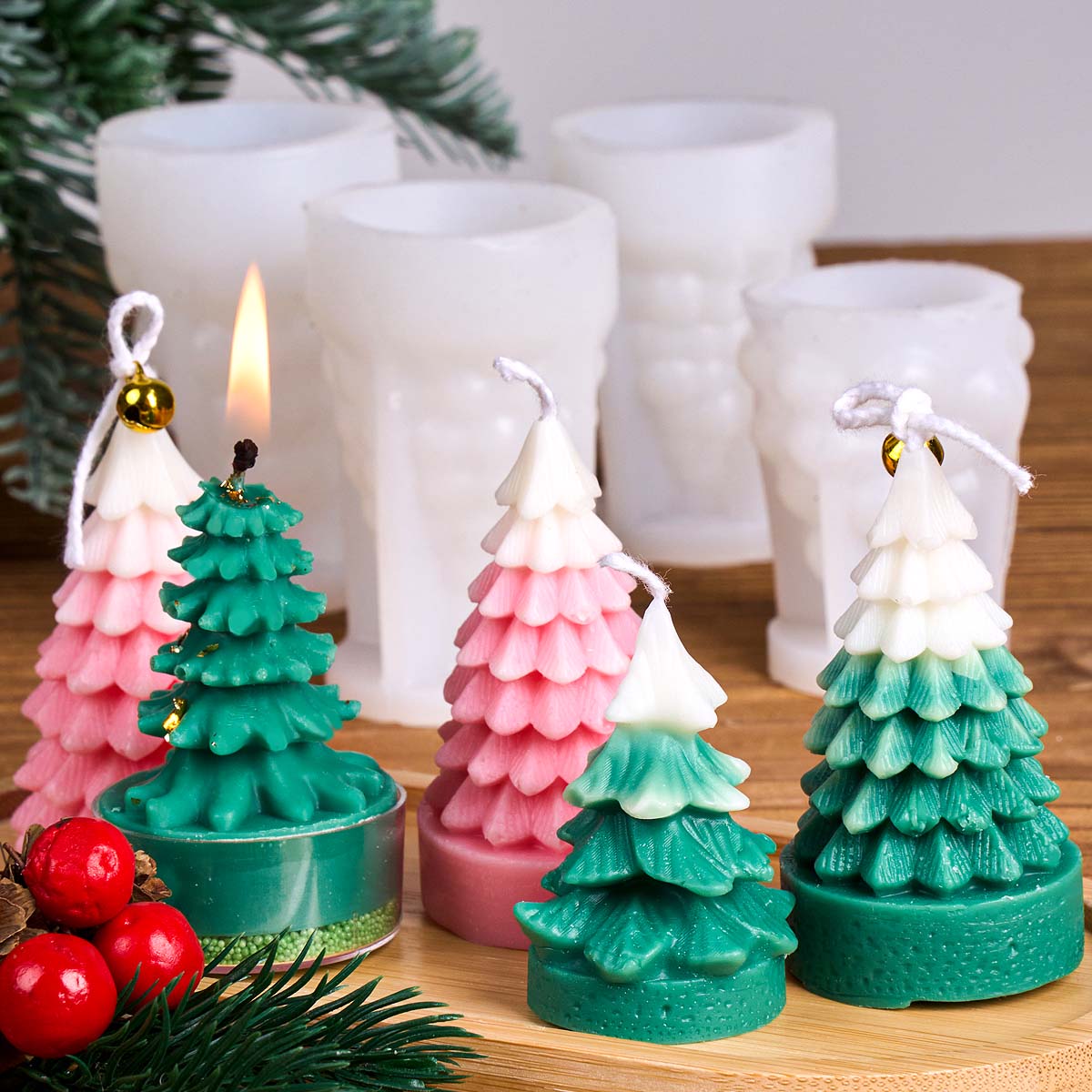 3D Christmas Tree Silicone Can - Xmas Candle Making review and price